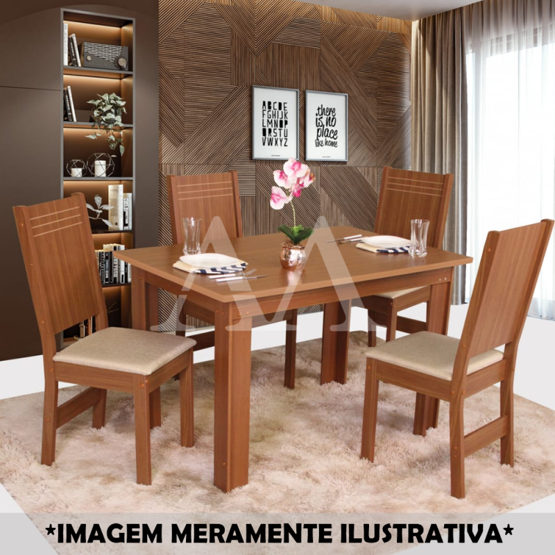 CJ MESA 4C SAO CARLOS MARIAH RETANGULAR 120X80 BEGE / NATURALLE CJ MESA 4C SAO CARLOS MARIAH RETANGULAR 120X80 BEGE / NATURALLE