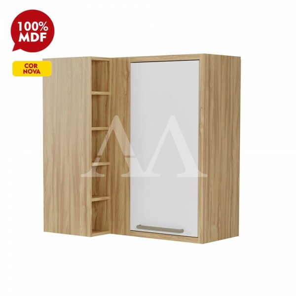 ARMARIO RONIPA CANTO 1P ABRIR SYRAH 80CM AMENDOA/BRANCO ARMARIO RONIPA CANTO 1P ABRIR SYRAH 80CM AMENDOA/BRANCO
