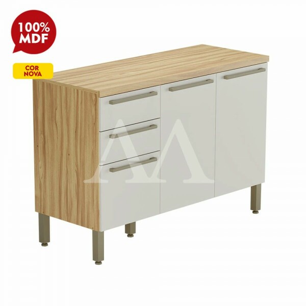 BALCAO RONIPA 3P 2G NAPOLI PRIME 120CM AMENDOA/OFF WHITE BALCAO RONIPA 3P 2G NAPOLI PRIME 120CM AMENDOA/OFF WHITE