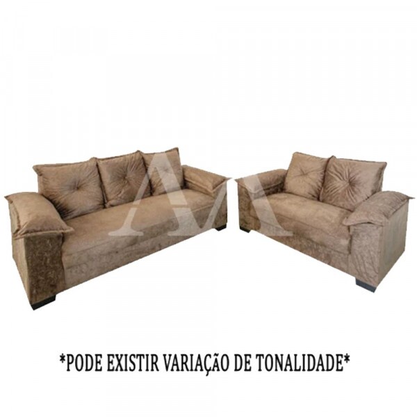 CJ ESTOFADO LIFESPUMA 2/3 LUGARES PAULINHA BEGE CJ ESTOFADO LIFESPUMA 2/3 LUGARES PAULINHA BEGE