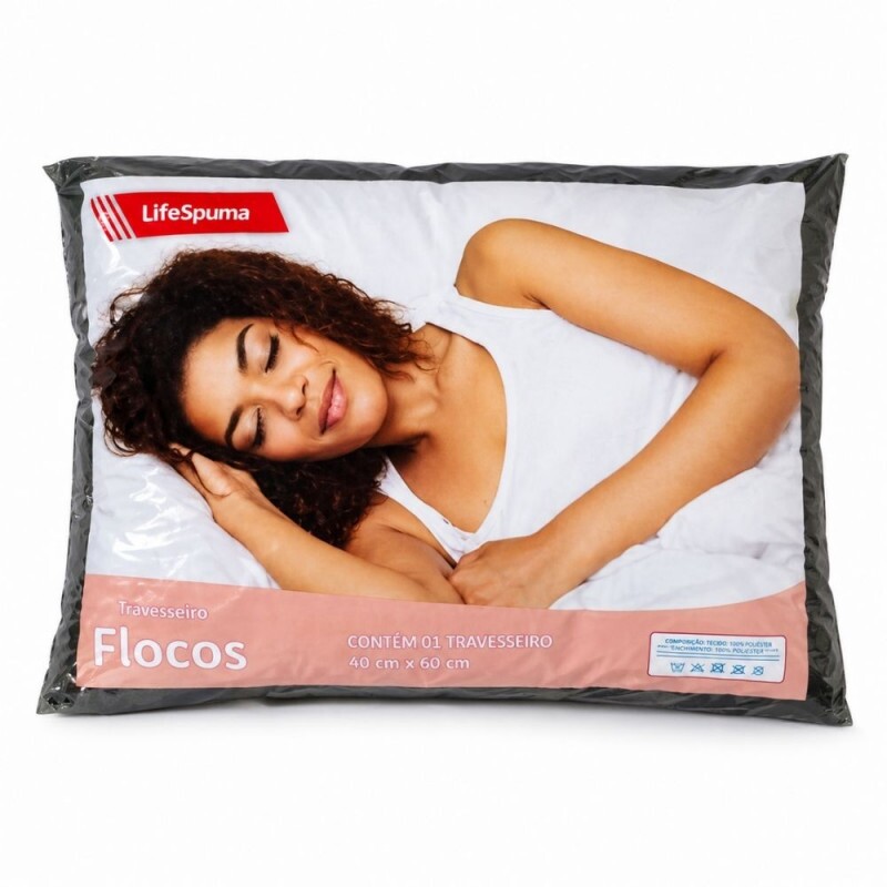 TRAVESSEIRO LIFESPUMA FLOCOS 40x60 CORES DIVERSAS