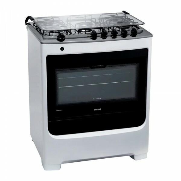 FOGAO  5B CONSUL CFS5NA MESA INOX BRANCO