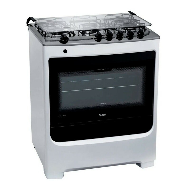 FOGAO  5B CONSUL CFS5NA MESA INOX BRANCO