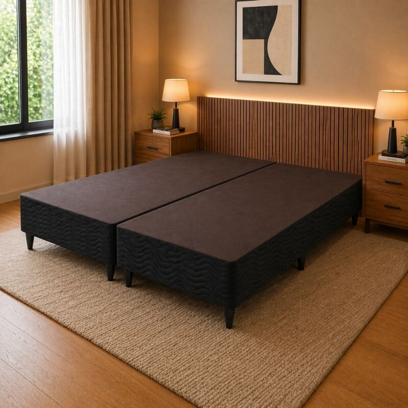 BASE BOX 158X198X30 ORTOBOM SOMMIER CAMURCA PRETO