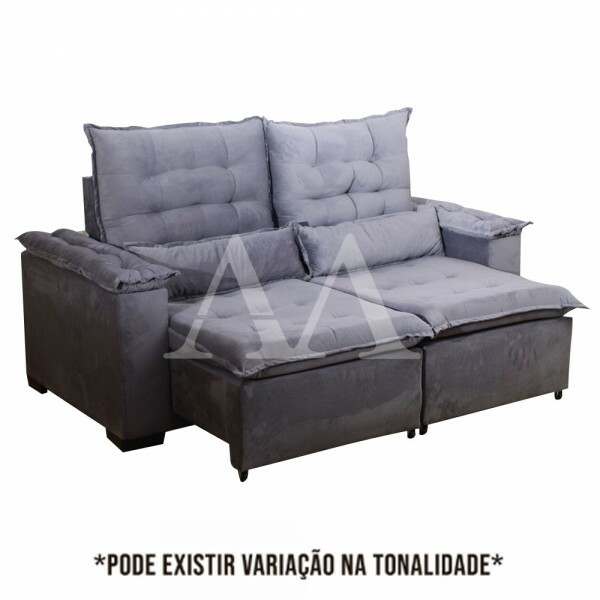 ESTOFADO RG GUATEMALA RETRATIL 2.20 CINZA ESTOFADO RG GUATEMALA RETRATIL 2.20 CINZA
