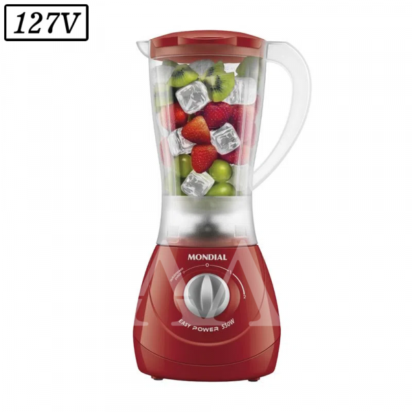 LIQUIDIFICADOR MONDIAL L550R 2VEL 127V VERMELHO LIQUIDIFICADOR MONDIAL L550R 2VEL 127V VERMELHO