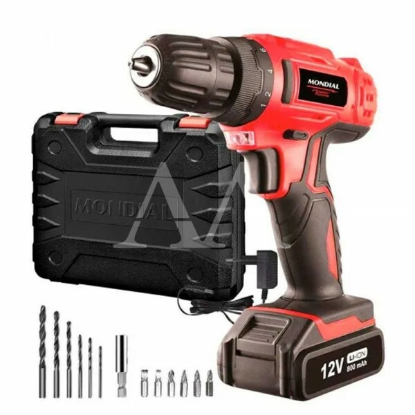 PARAFUSADEIRA E FURADEIRA MONDIAL FPF-06M COM MALETA BAT 12V CARREGADOR BIVOLT PARAFUSADEIRA E FURADEIRA MONDIAL FPF-06M COM MALETA BAT 12V CARREGADOR BIVOLT