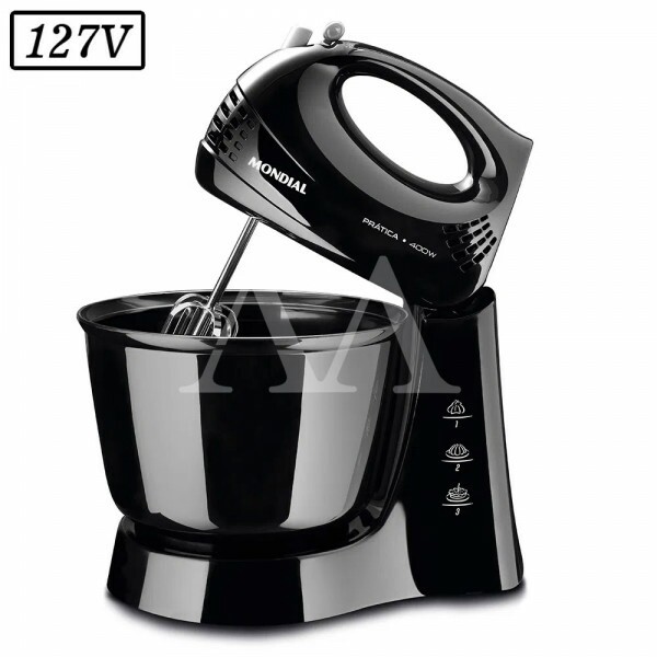 BATEDEIRA MONDIAL B44B 1 TIGELA 3 VEL 400W 127V PRETO BATEDEIRA MONDIAL B44B 1 TIGELA 3 VEL 400W 127V PRETO