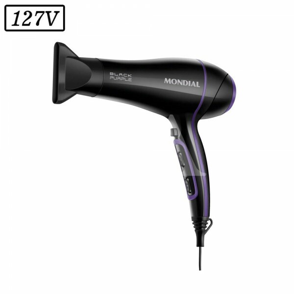 SECADOR DE CABELO MONDIAL BLACK PURPLE SCN-01 2000W 127V SECADOR DE CABELO MONDIAL BLACK PURPLE SCN-01 2000W 127V