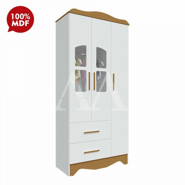 ROUPEIRO 3P. ABRIR 2G PEROBA LISI PLUS BRANCO BRILHO/AMENDOA ROUPEIRO 3P. ABRIR 2G PEROBA LISI PLUS BRANCO BRILHO/AMENDOA