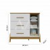 COMODA 3G 1P. ABRIR PEROBA GUTI RETRO BRANCO BRILHO/AMENDOA COMODA 3G 1P. ABRIR PEROBA GUTI RETRO BRANCO BRILHO/AMENDOA