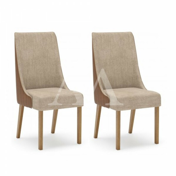 CJ 02 CADEIRAS HENN IVY NATURE/CORANO CARAMELO/CREME CJ 02 CADEIRAS HENN IVY NATURE/CORANO CARAMELO/CREME