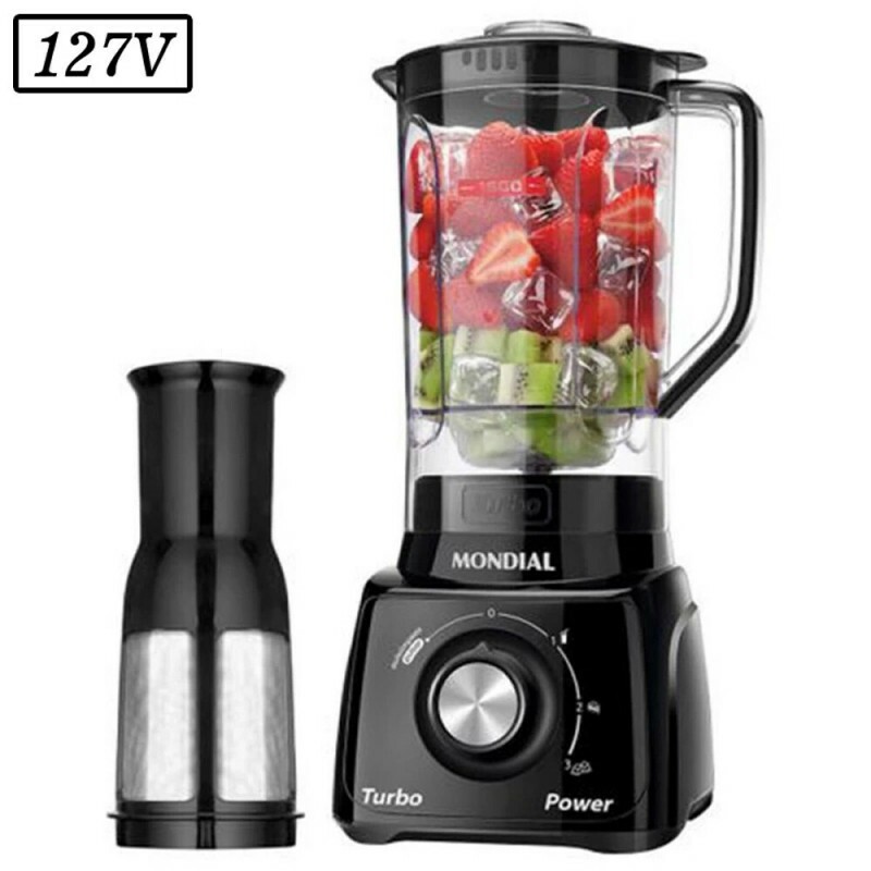 LIQUIDIFICADOR MONDIAL L-99 FB 3 VEL 127V PRETO LIQUIDIFICADOR MONDIAL L-99 FB 3 VEL 127V PRETO