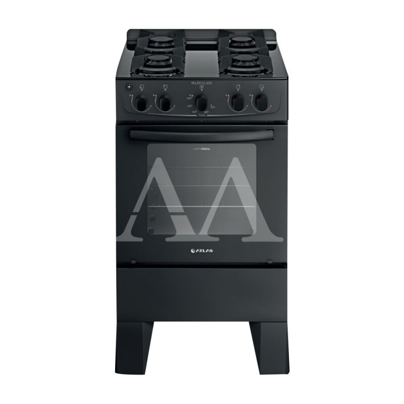 FOGAO 4B ATLAS MILAO GLASS PRETO FOGAO 4B ATLAS MILAO GLASS PRETO
