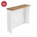 ILHA NESHER 120CM CANELADA BRANCO/NATURE 500702 ILHA NESHER 120CM CANELADA BRANCO/NATURE 500702