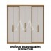 ROUPEIRO 6P. ABRIR 2G HERVAL PH1804 C/PES CARVALHO VERMONTT/OFF WHITE ROUPEIRO 6P. ABRIR 2G HERVAL PH1804 C/PES CARVALHO VERMONTT/OFF WHITE
