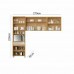 COZINHA NESHER CONDESSA COMPACTA CARVALHO/GREIGE 500985 COZINHA NESHER CONDESSA COMPACTA CARVALHO/GREIGE 500985