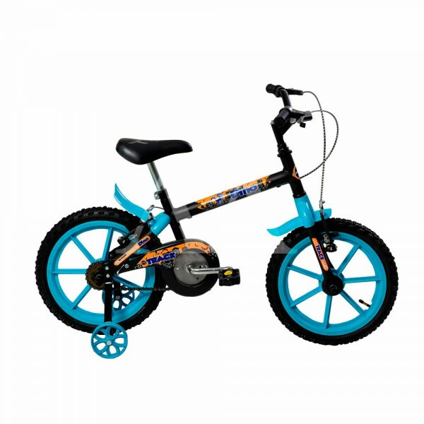BICICLETA TK3 TRACK DINO ARO 16 INFANTIL S/MARCHA PRETA/AZUL BICICLETA TK3 TRACK DINO ARO 16 INFANTIL S/MARCHA PRETA/AZUL
