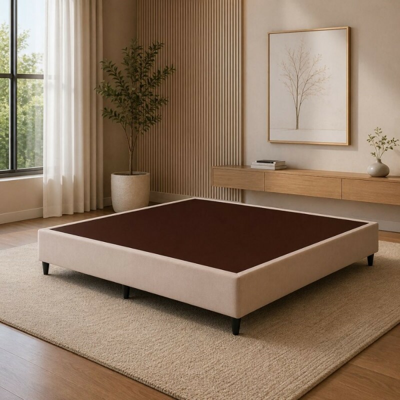 BASE BOX 138X188X30 ORTOBOM SOMMIER LINHO BEGE