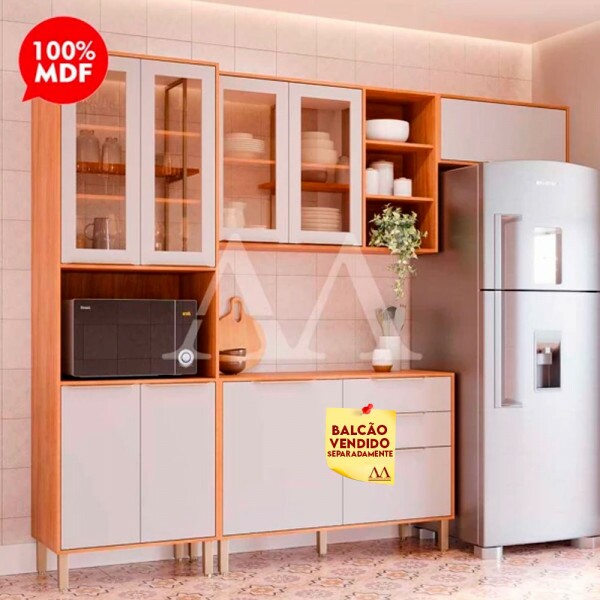 COZINHA MGM BRILHANTE CINAMOMO/OFF WHITE COZINHA MGM BRILHANTE CINAMOMO/OFF WHITE