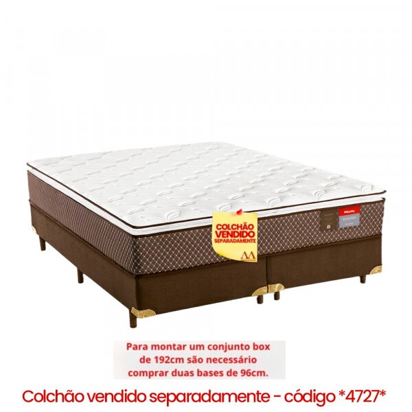 BASE BOX 96X203X30 RECONFLEX SOMIE SUEDE MARROM