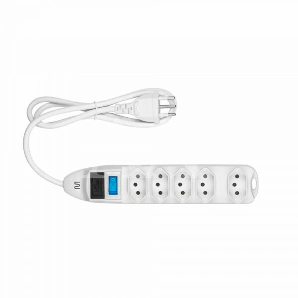 PROTETOR ELETRONICO MULTILASER C/ 5 TOMADAS WI300 BRANCO PROTETOR ELETRONICO MULTILASER C/ 5 TOMADAS WI300 BRANCO