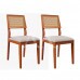 CJ MESA 4C AGN ANNA RETANGULAR 116X80 C/VIDRO CAD LARISSA MADEIRA/OFF WHITE CJ MESA 4C AGN ANNA RETANGULAR 116X80 C/VIDRO CAD LARISSA MADEIRA/OFF WHITE