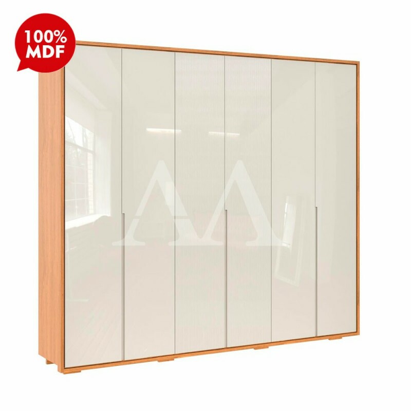 ROUPEIRO 6P ABRIR 6G ROBEL CONCEPT 2.7 LISO C/ PES FREIJO / OFF WHITE
