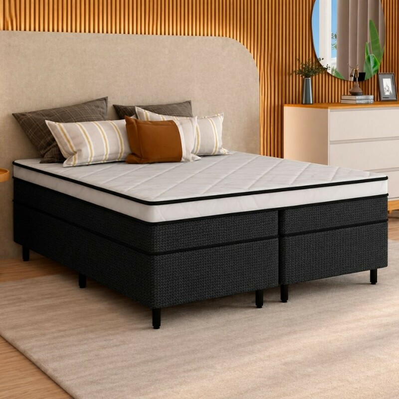 CJ BASE BOX/COLCHAO 158X198X72 PLUMATEX SMARTFLEX BLACK MOLAS ENSACADAS CJ BASE BOX/COLCHAO 158X198X72 PLUMATEX SMARTFLEX BLACK MOLAS ENSACADAS