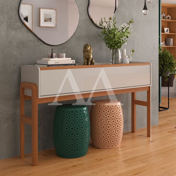 APARADOR LUKALIAM ELEGANCE OFF WHITE NEW/JEQUITIBA APARADOR LUKALIAM ELEGANCE OFF WHITE NEW/JEQUITIBA