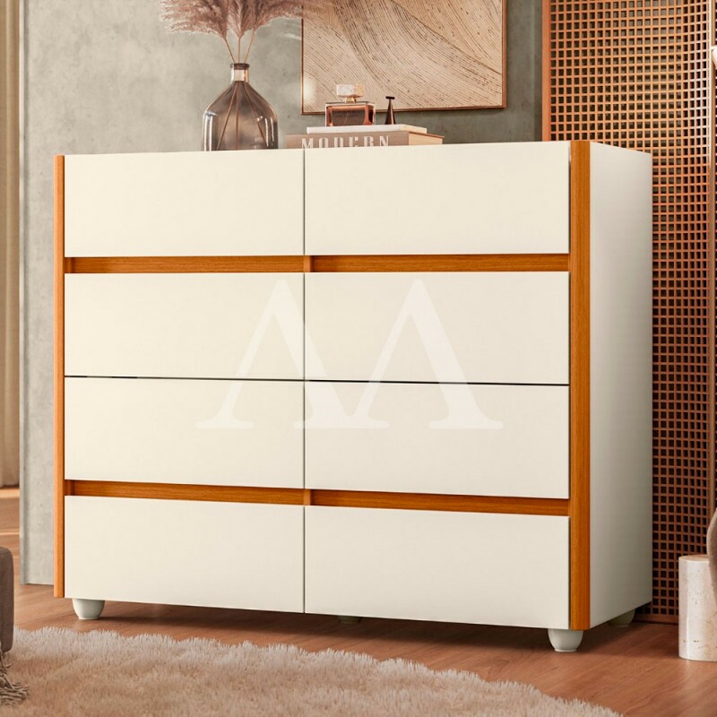 COMODA 8G ALBATROZ APARADOR INFINITE OFF WHITE/CINAMOMO COMODA 8G ALBATROZ APARADOR INFINITE OFF WHITE/CINAMOMO