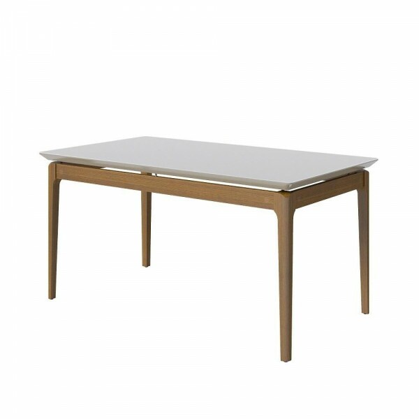 MESA IMCAL WIND 1.6 C/ VIDRO RETANGULAR OFF WHITE / CINAMOMO MESA IMCAL WIND 1.6 C/ VIDRO RETANGULAR OFF WHITE / CINAMOMO
