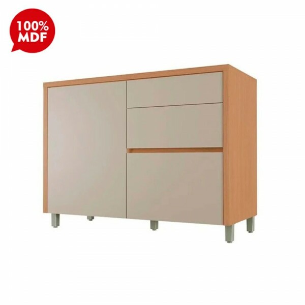 BALCAO NESHER 1P 3G CONDESSA 120CM CARVALHO/GREIGE 501019 BALCAO NESHER 1P 3G CONDESSA 120CM CARVALHO/GREIGE 501019