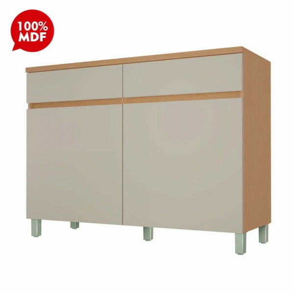 BALCAO NESHER 2P 2G REALEZA PREMIUM 120CM CARVALHO/GREIGE 501157