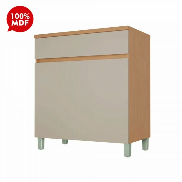 BALCAO NESHER 2P 1G REALEZA PREMIUM 80CM CARVALHO/GREIGE 501158 BALCAO NESHER 2P 1G REALEZA PREMIUM 80CM CARVALHO/GREIGE 501158