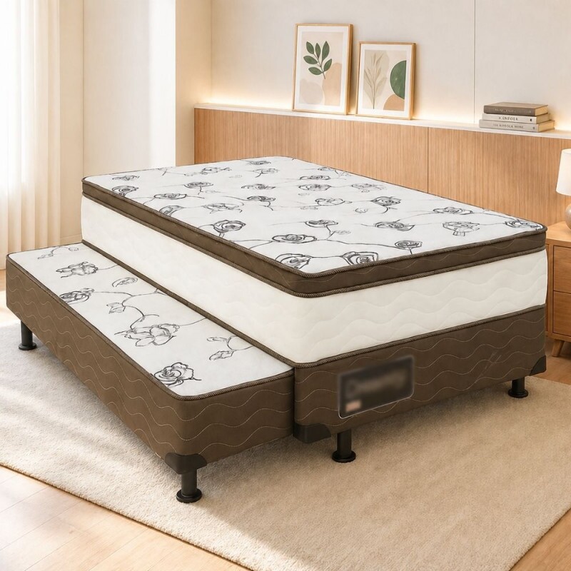 CAMA BOX 88X188X48 HOPEMAG NEW CHICAGO C/ AUXILIAR