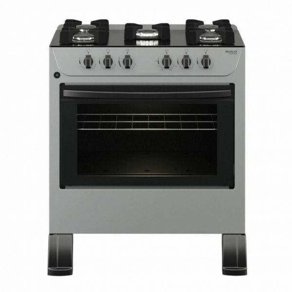 FOGAO 5B BRASLAR CARINA FRONT MESA VIDRO TITANIUM