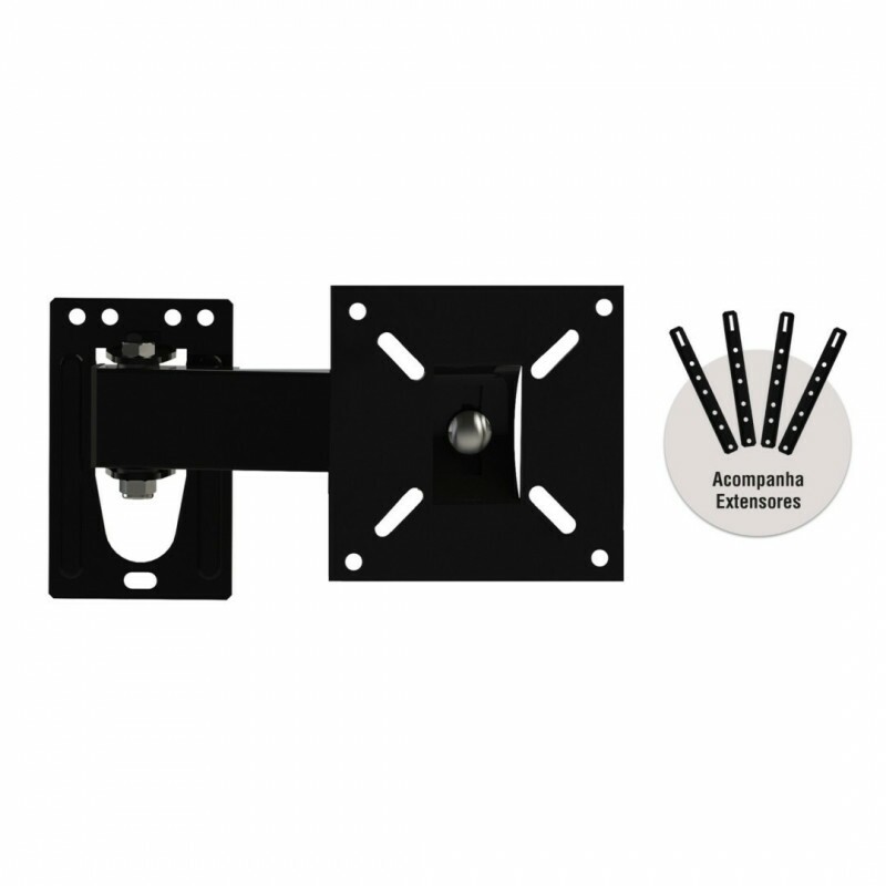 SUPORTE BRASFORMA ARTICULADO P/ TV DE 10'' ATE 60" PRETO