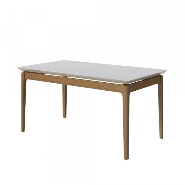 MESA IMCAL WIND 2.2 C/ VIDRO RETANGULAR OFF WHITE/CINAMOMO MESA IMCAL WIND 2.2 C/ VIDRO RETANGULAR OFF WHITE/CINAMOMO