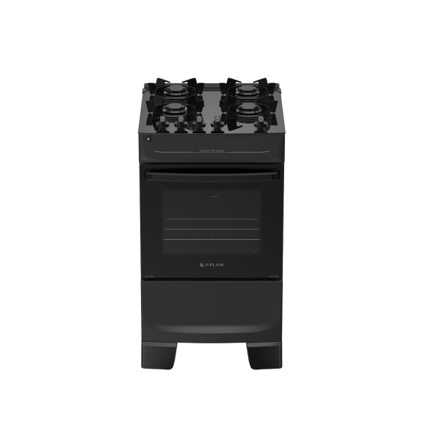 FOGAO 4B ATLAS MONACO TOP GLASS MESA VIDRO PRETO 25 FOGAO 4B ATLAS MONACO TOP GLASS MESA VIDRO PRETO 25