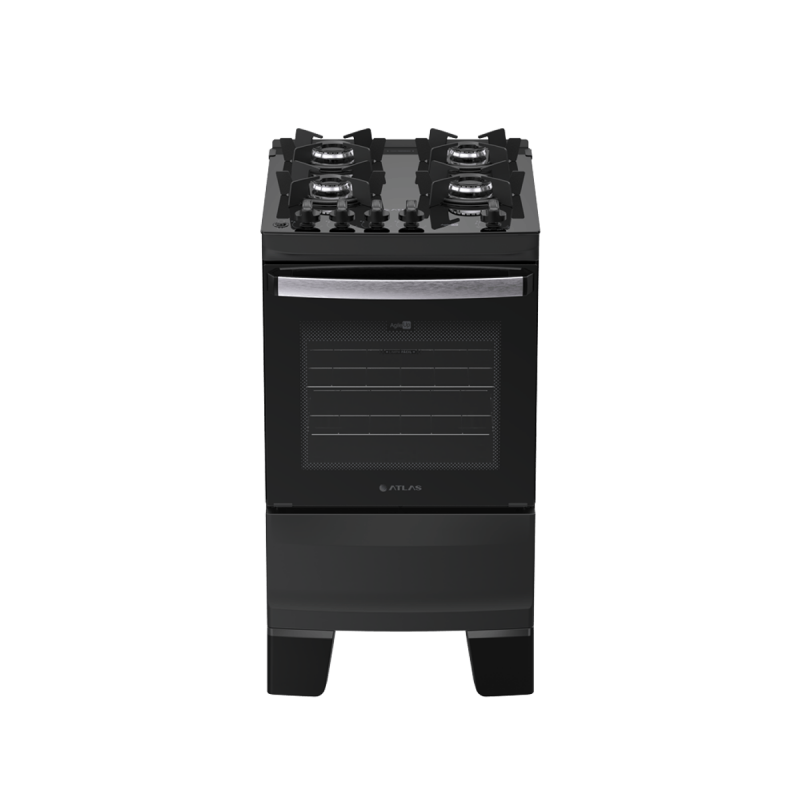 FOGAO 4B ATLAS AGILE UP MESA VIDRO PRETO 25